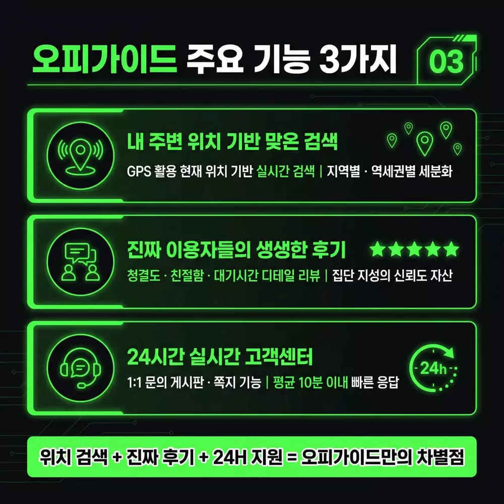 오가 사이트 주요 기능 3가지