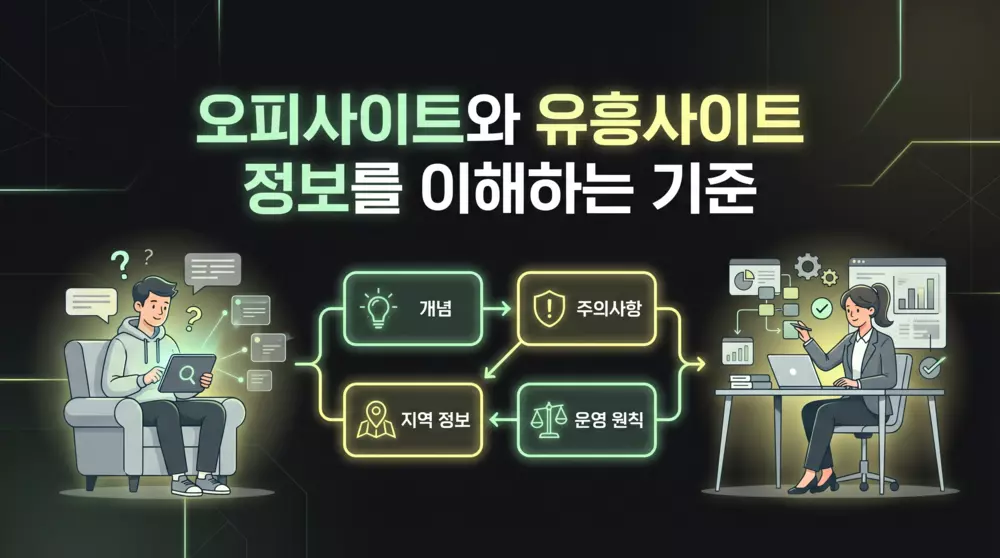 오피사이트와 유흥사이트 정보를 이해하는 기준